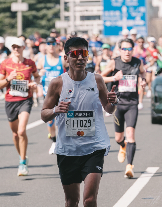 한국타이어 후원 쉘위런(SHALL WE RUN) 프로젝트 2025 도쿄 마라톤 대회 장면. 한국타이어 제공